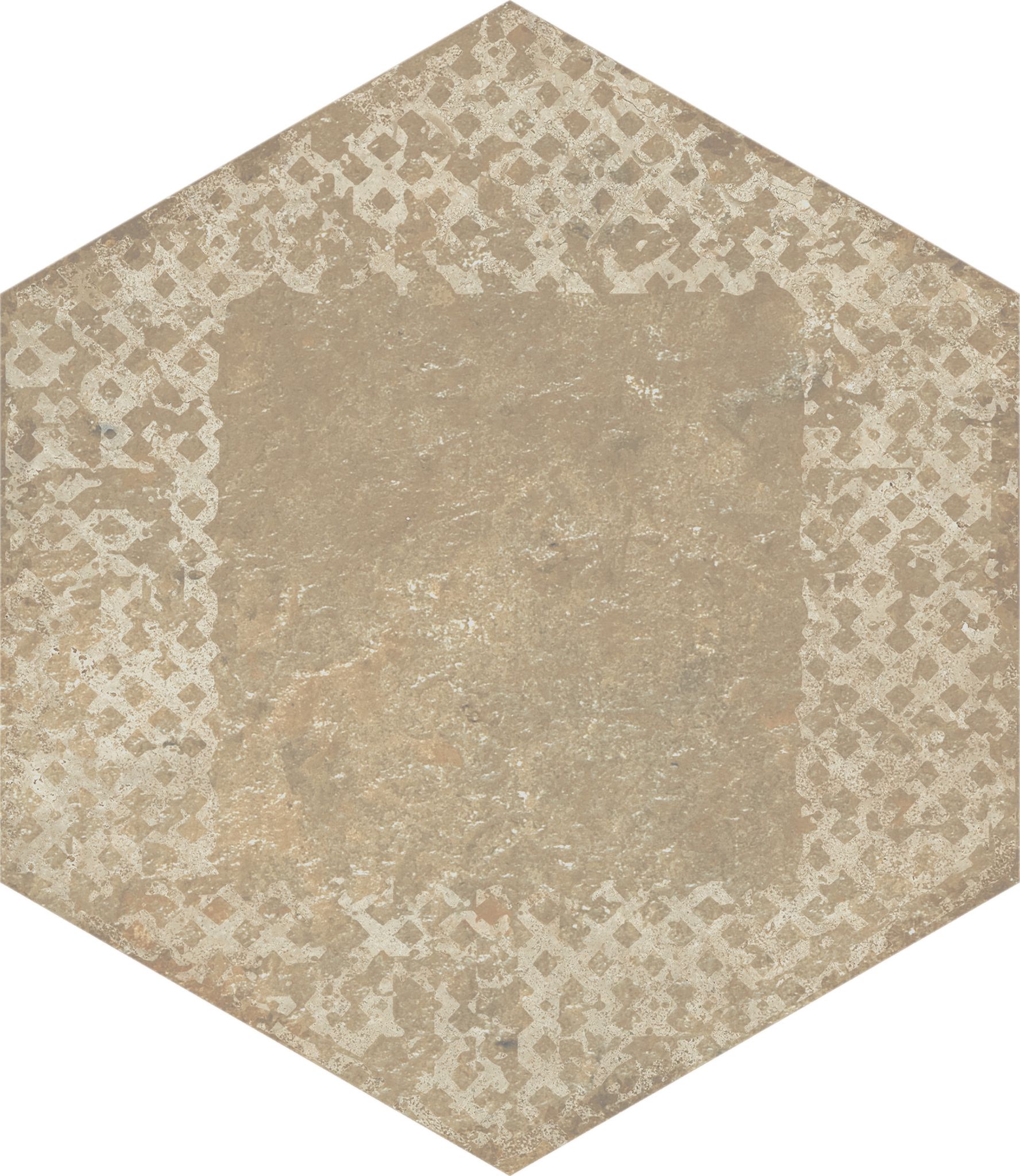 Alma 5.5X6.3 Sand Decor Hexagon | Clon Digital Tile Catalog