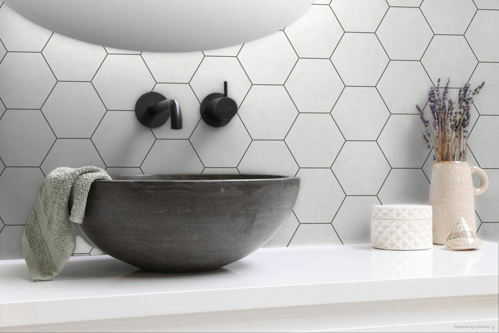 Form 5.5X6.3” White Hexagon | Clon Digital Tile Catalog