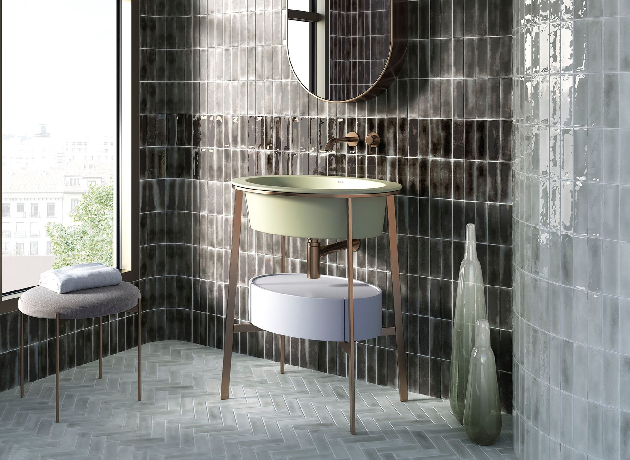 Aruba Coal Gloss 2x6 | Clon Digital Tile Catalog