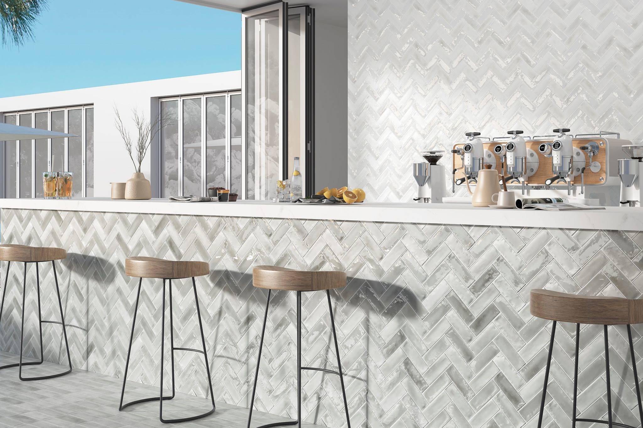 Aruba Silver and White - Matt & Gloss 2x6 | Clon Digital Tile Catalog