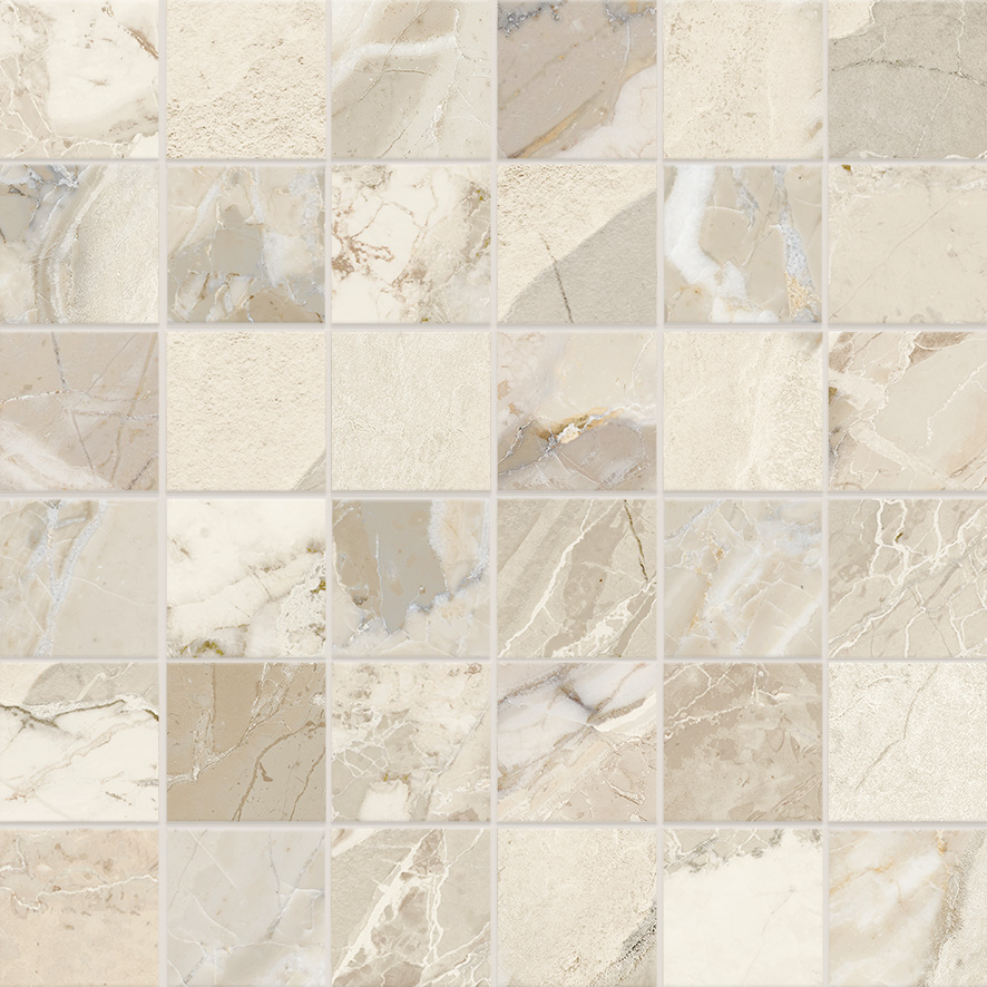 Dynasty Almond 2X2 Mosaic | Clon Digital Tile Catalog