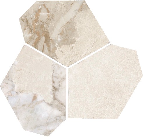 Dynasty Almond Polished/Matte 11X12 Eggs Mosaic | Clon Digital Tile Catalog