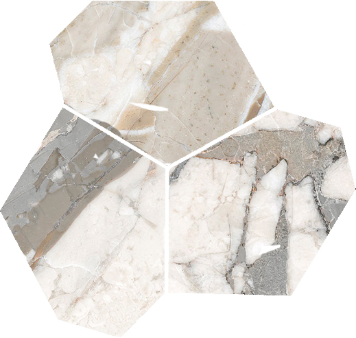 Dynasty Grey Polished/Matte 11X12 Eggs Mosaic | Clon Digital Tile Catalog