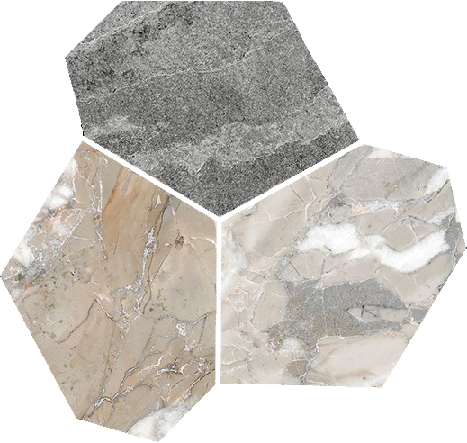 Dynasty Grey Polished/Matte 11X12 Eggs Mosaic | Clon Digital Tile Catalog