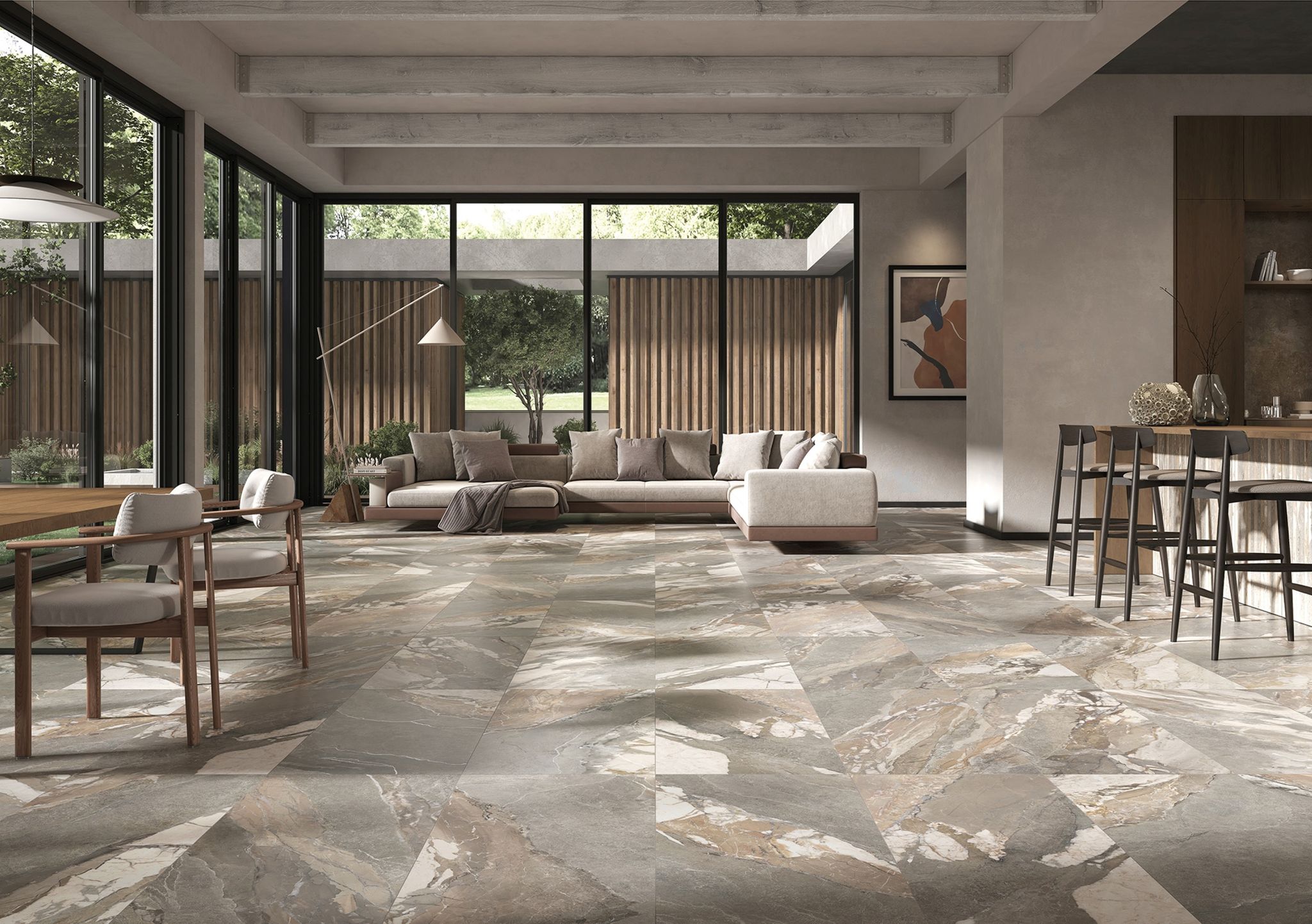 Dynasty Grey Polished/Matte 24X48 | Clon Digital Tile Catalog