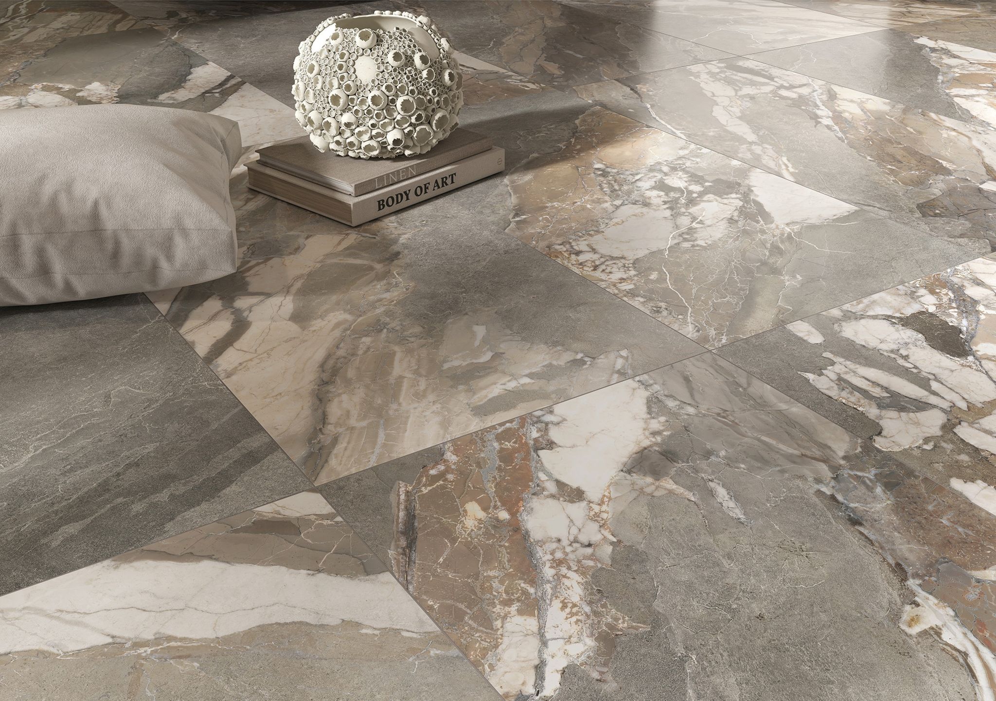 Dynasty Grey Polished/Matte 24X48 | Clon Digital Tile Catalog