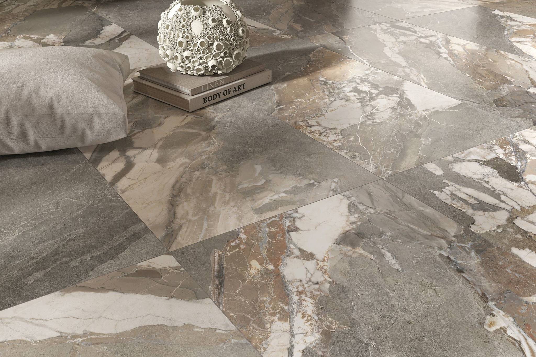 Dynasty Grey Polished/Matte 24x48 1 | Clon Digital Tile Catalog