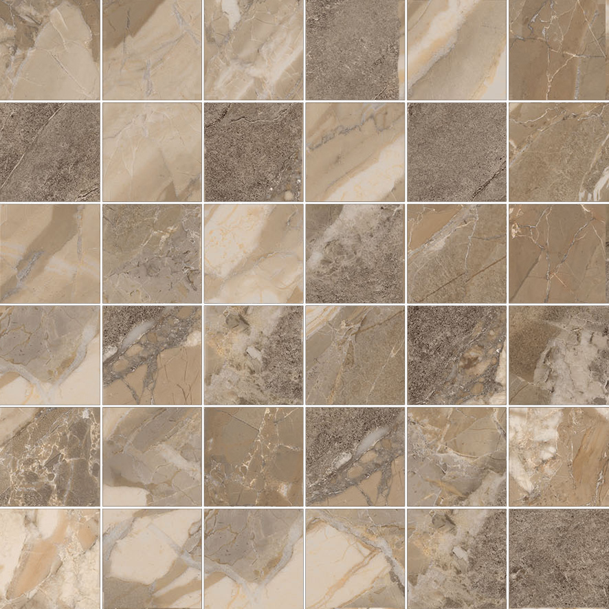 Dynasty Taupe 2X2 Mosaic | Clon Digital Tile Catalog