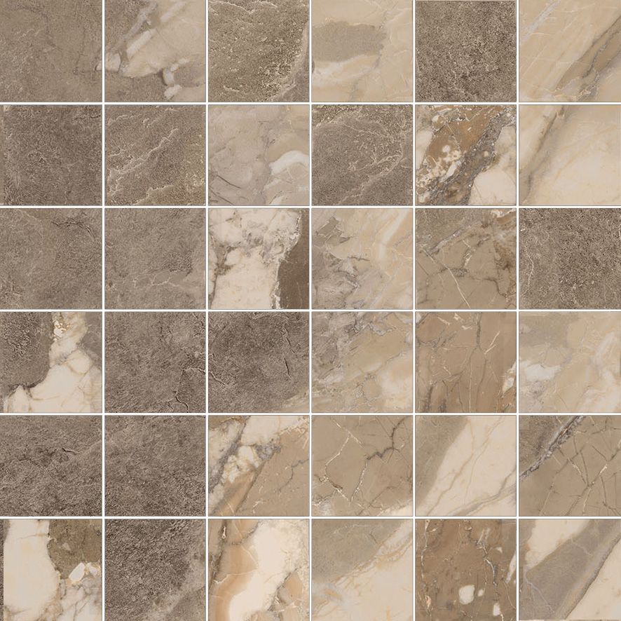 Dynasty Taupe 2X2 Mosaic | Clon Digital Tile Catalog