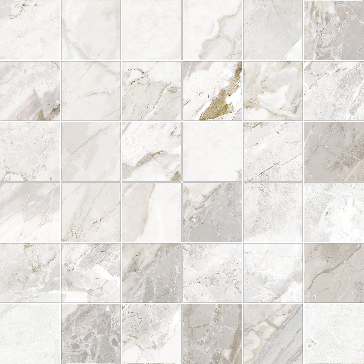 Dynasty White 2X2 Mosaic | Clon Digital Tile Catalog