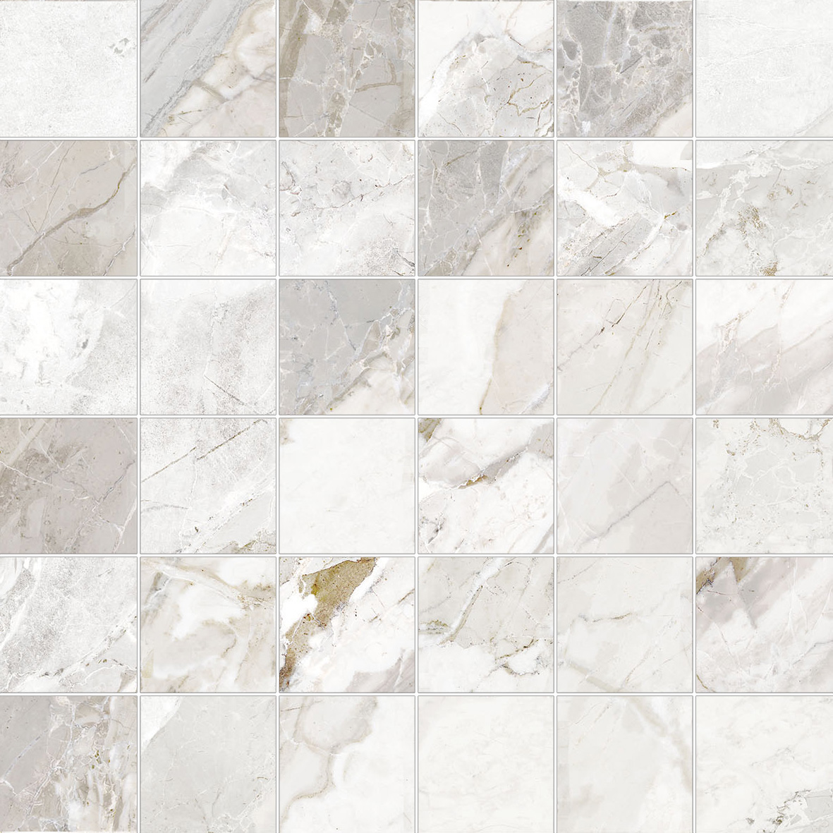 Dynasty White 2X2 Mosaic | Clon Digital Tile Catalog