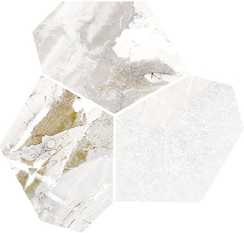 Dynasty White Polished/Matte 11X12 Eggs Mosaic | Clon Digital Tile Catalog