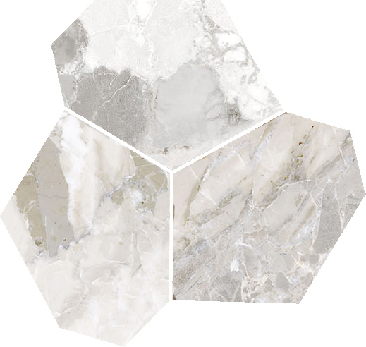 Dynasty White Polished/Matte 11X12 Eggs Mosaic | Clon Digital Tile Catalog