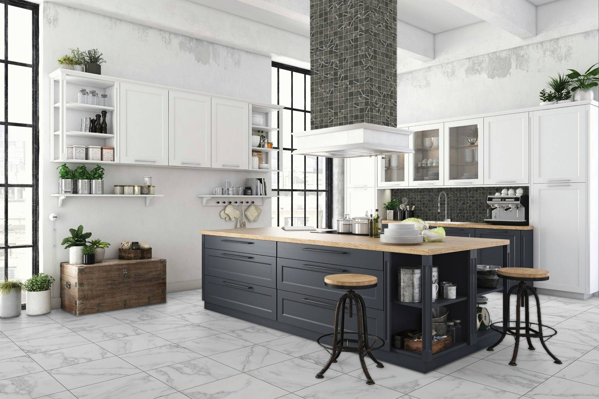 Florence Bianco and Carbon | Clon Digital Tile Catalog