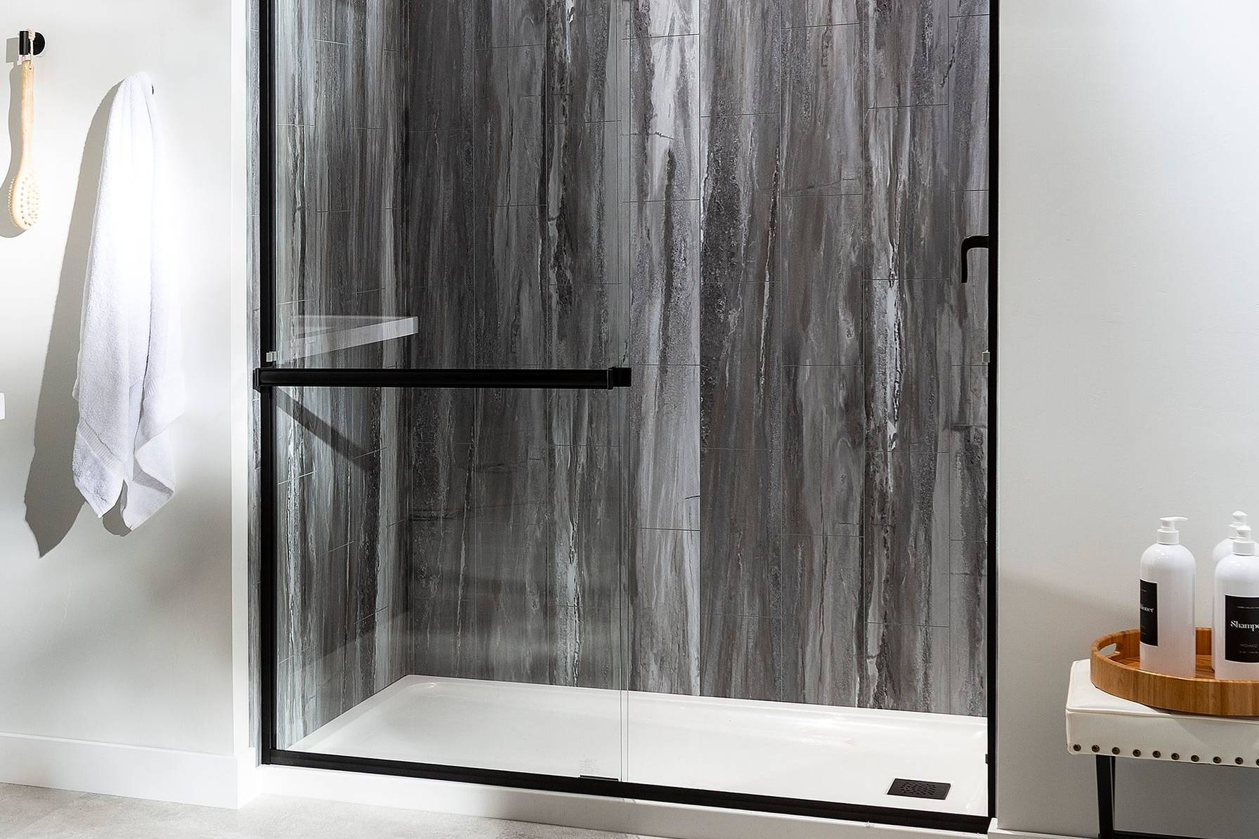 Hermitage Granite Shower Wall Kit 36x36x78 | Clon Digital Tile Catalog