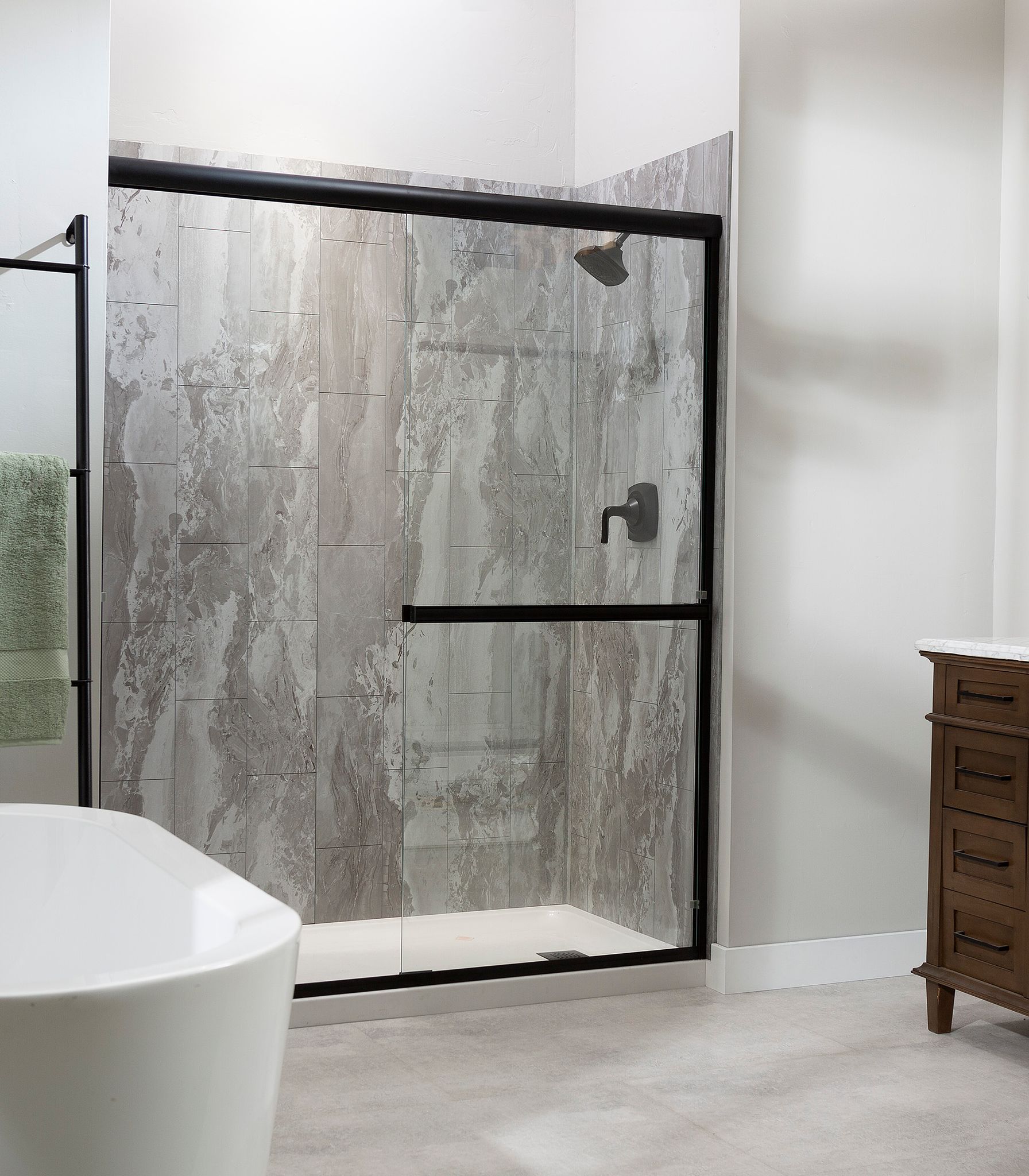 Smoky Sky Shower Wall Kit 30x60x78 | Clon Digital Tile Catalog