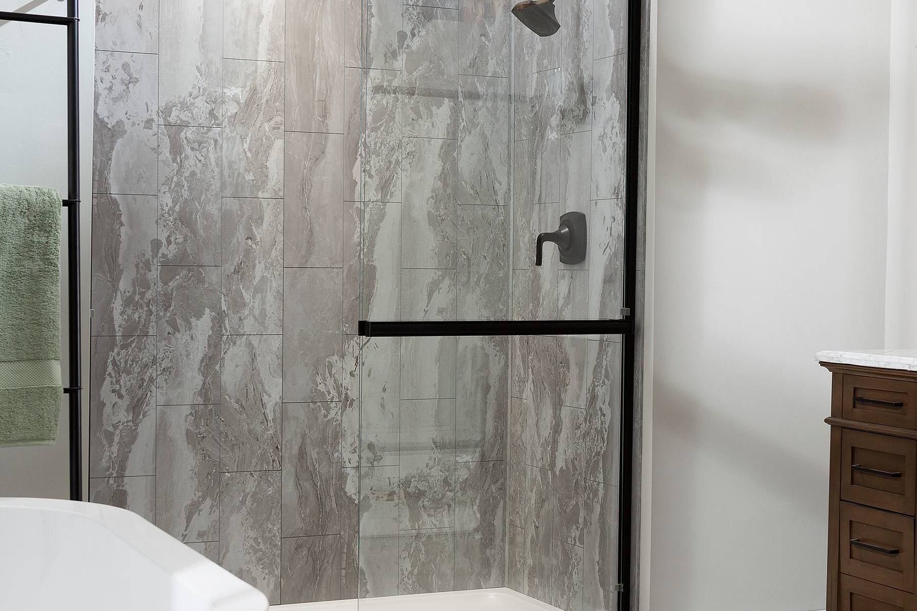 Smoky Sky Shower Wall Kit 30x60x78 | Clon Digital Tile Catalog