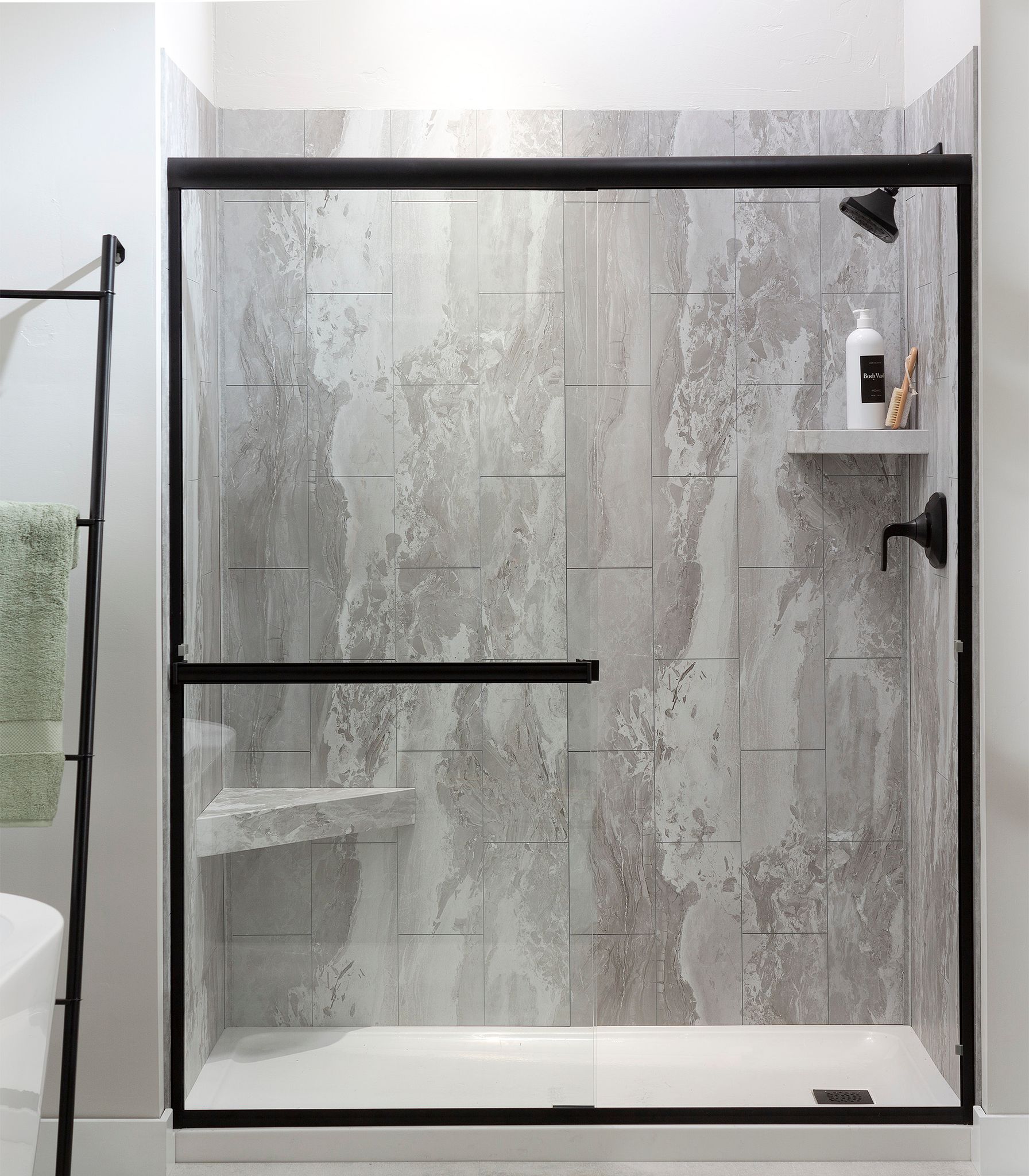 Smoky Sky Shower Wall Kit 32x60x78 | Clon Digital Tile Catalog