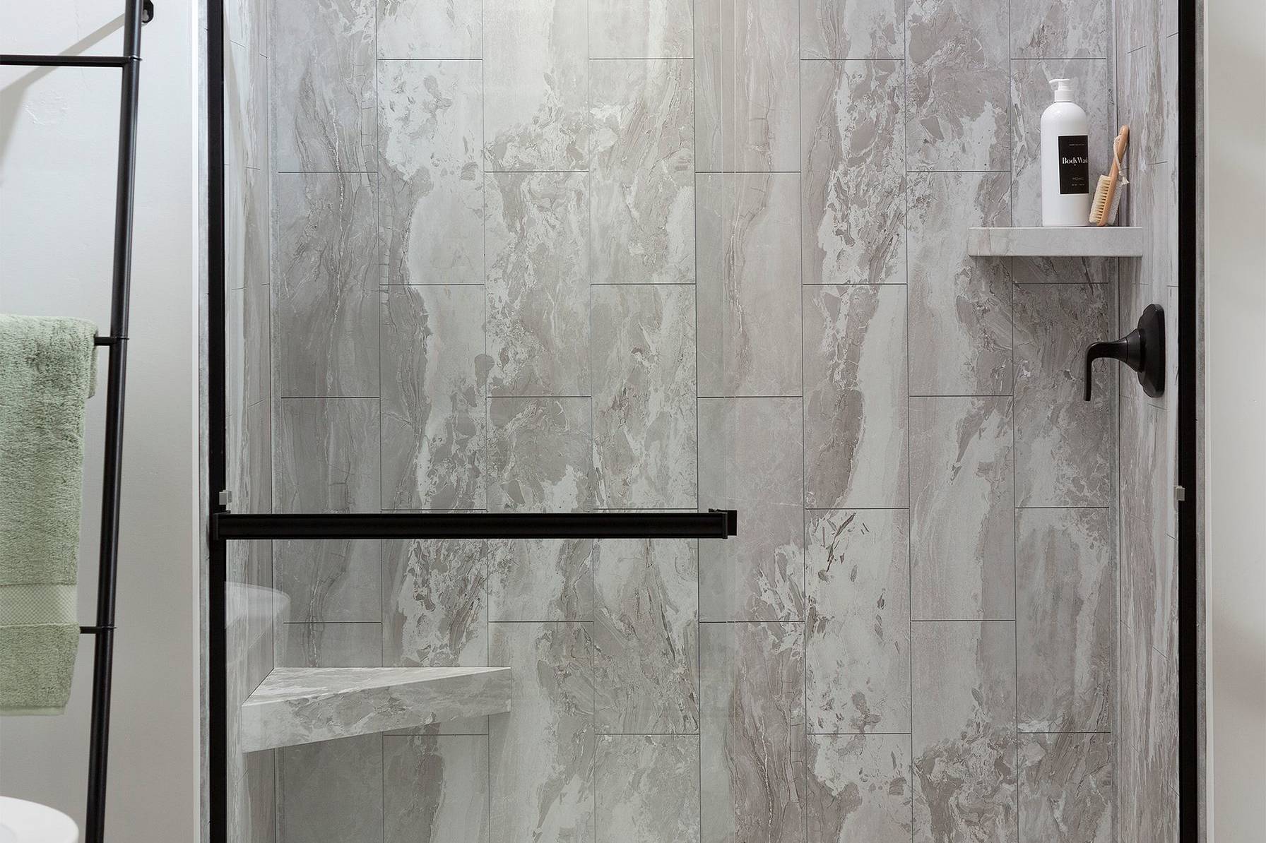 Smoky Sky Shower Wall Kit 32x60x78 | Clon Digital Tile Catalog