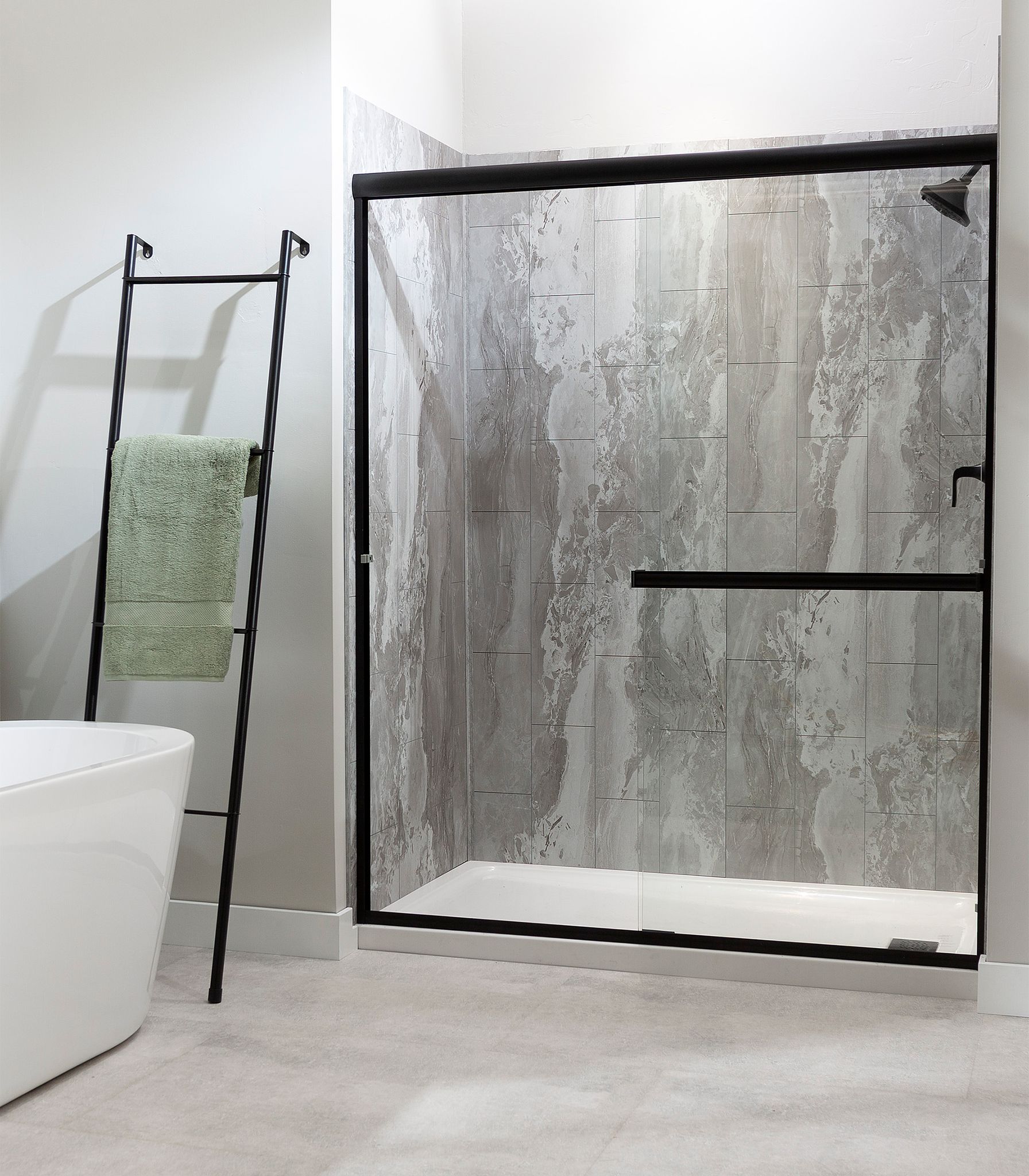 Smoky Sky Shower Wall Kit 36x36x78 | Clon Digital Tile Catalog