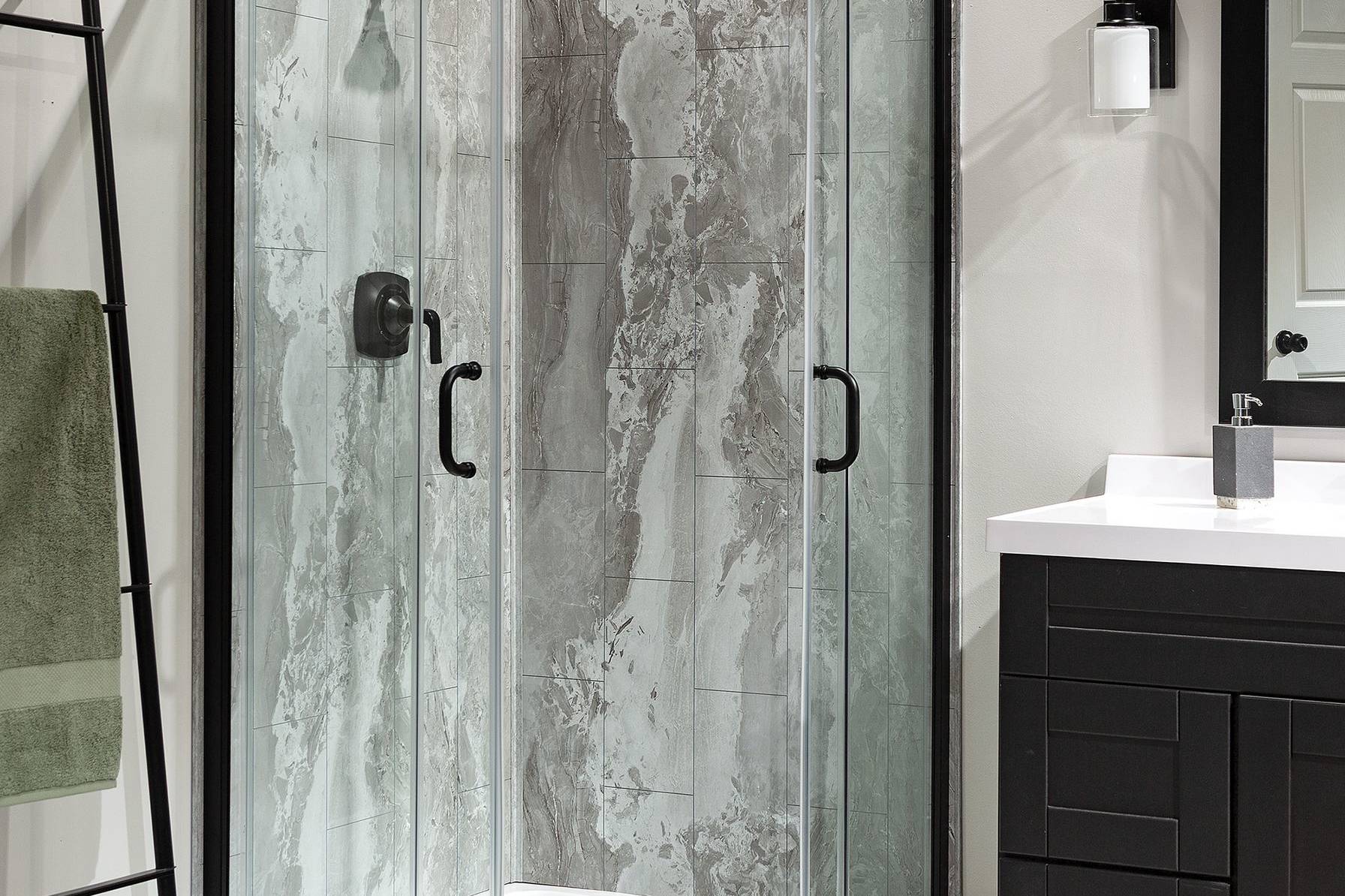 Smoky Sky Shower Wall Kit 36x60x78 | Clon Digital Tile Catalog