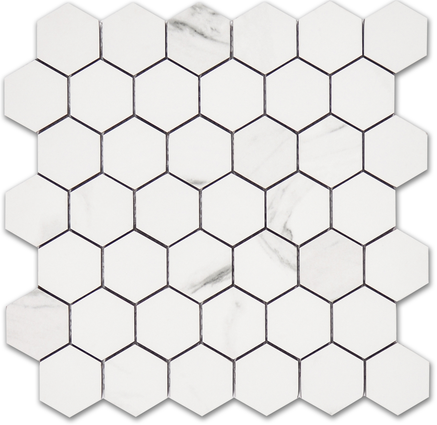 Treasure Statuario 2x2 Polished Hexagon Mosaic | Clon Digital Tile Catalog