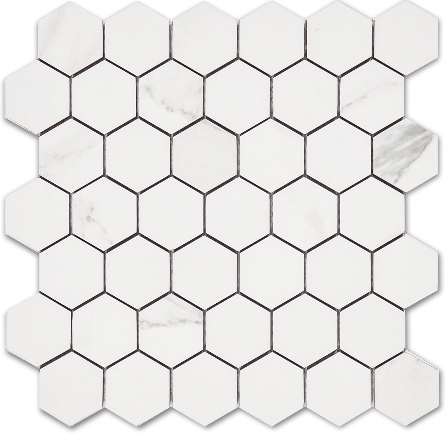 Treasure Statuario 2x2 Polished Hexagon Mosaic | Clon Digital Tile Catalog
