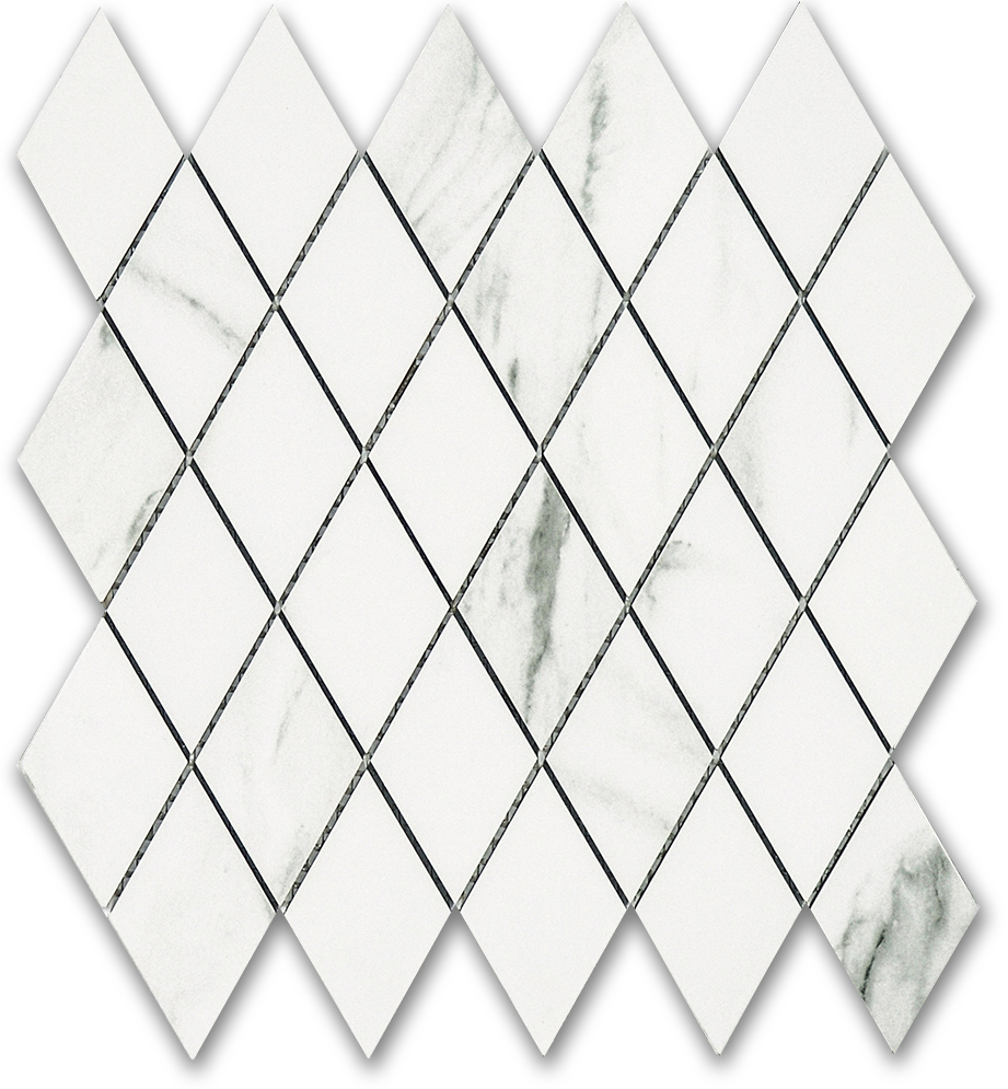 Treasure Statuario Polished Diamond Mosaic | Clon Digital Tile Catalog