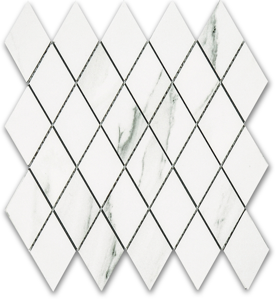 Treasure Statuario Polished Diamond Mosaic | Clon Digital Tile Catalog