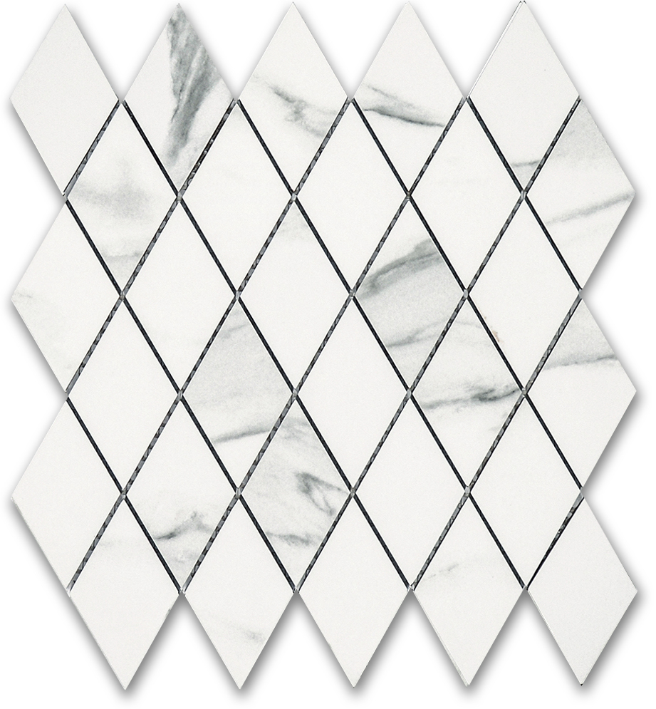 Treasure Statuario Polished Diamond Mosaic | Clon Digital Tile Catalog