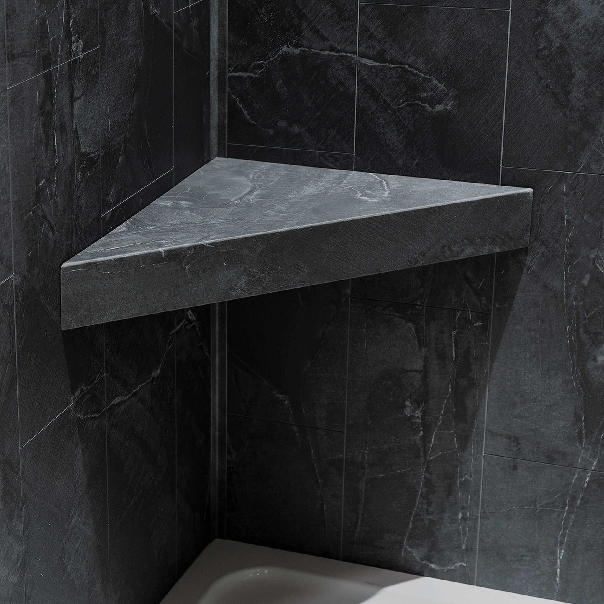 Cracked Slate Shower Bench 26x18.63x3 | Clon Digital Tile Catalog