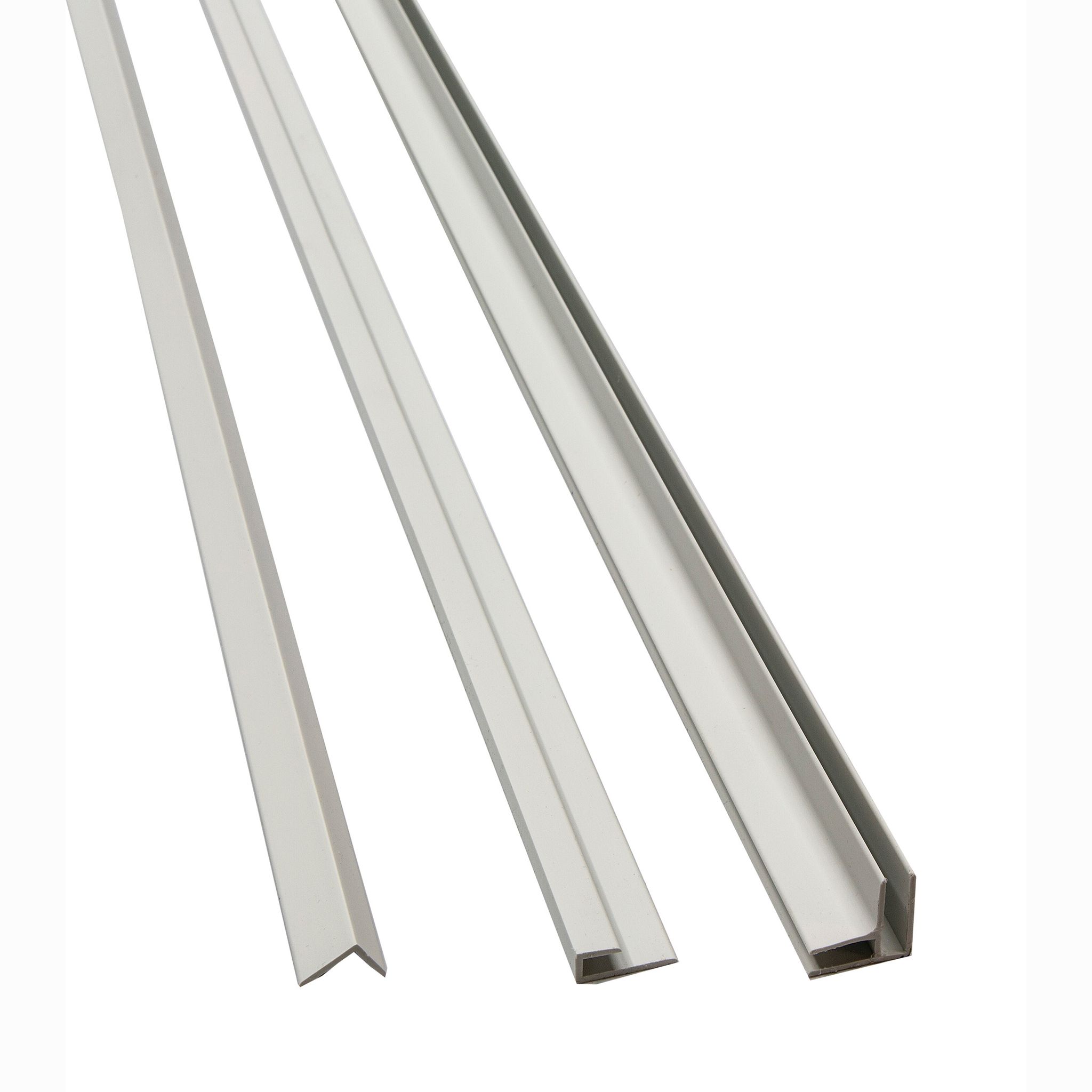 Dusty Pearl 94" Trim Kit, 2 Inside Comers, 2 J Trims, 2 L Trims | Clon Digital Tile Catalog