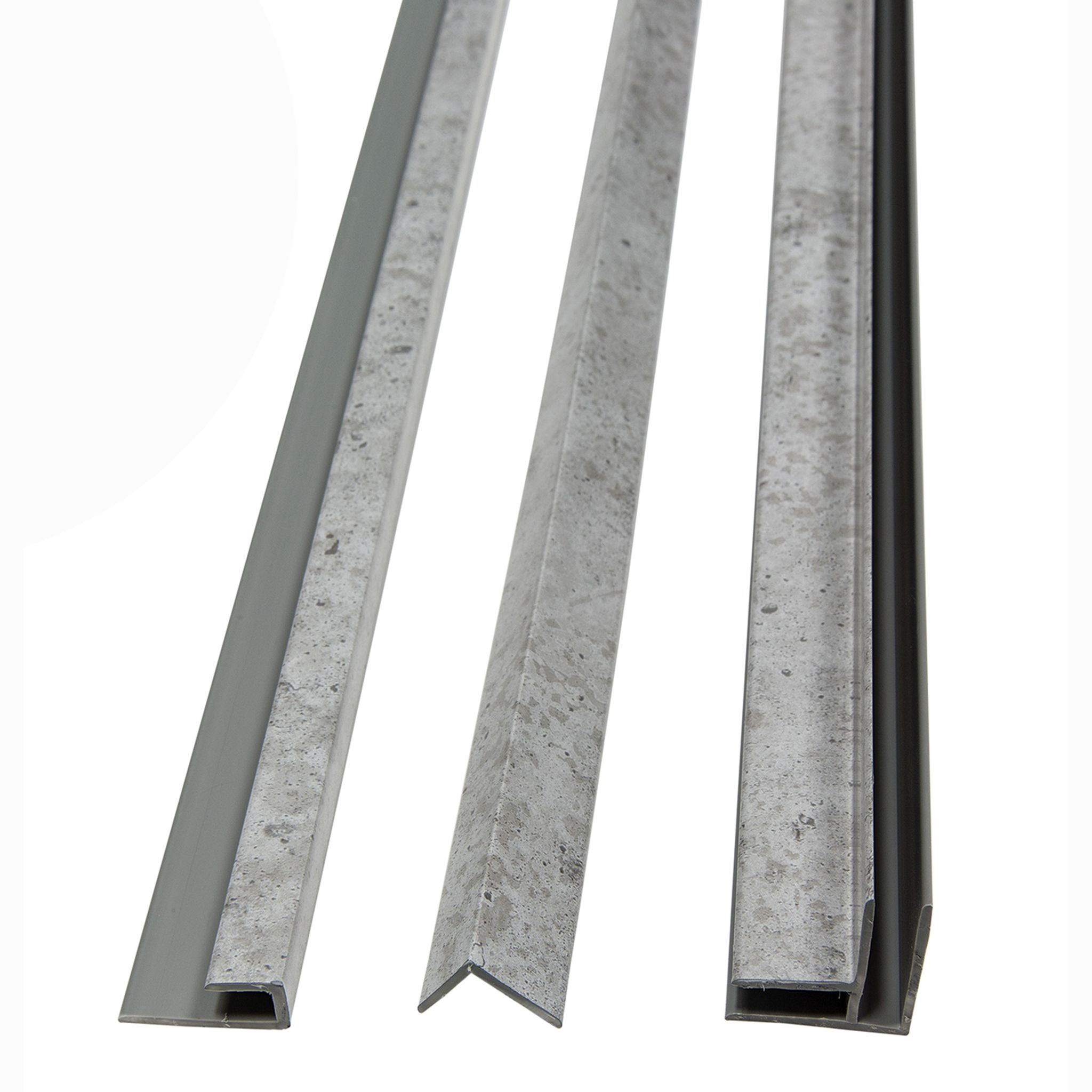 Frost Nickel 94" Trim Kit, 2 Inside Comers, 2 J Trims, 2 L Trims | Clon Digital Tile Catalog
