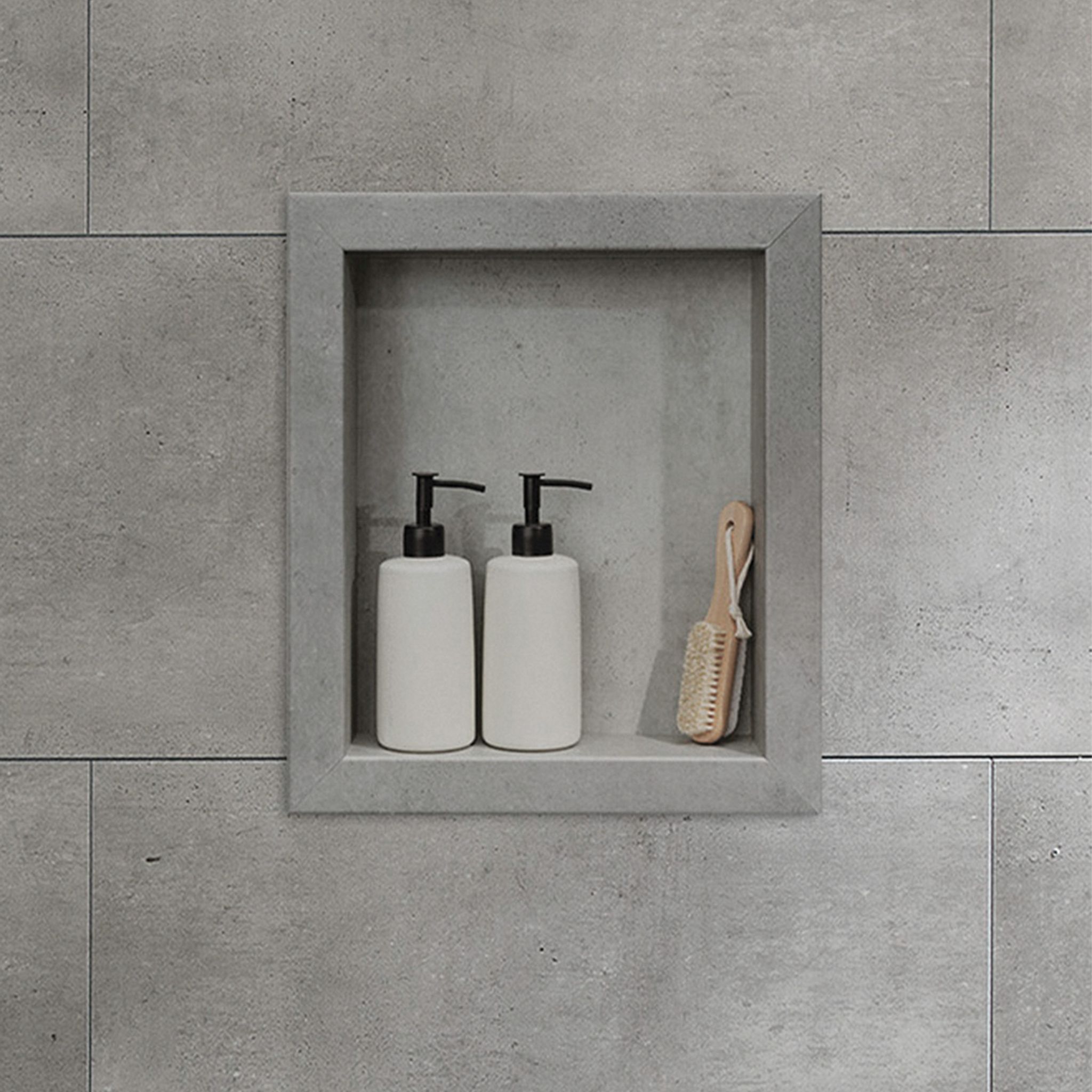 Frost Nickel Shower Niche 14.5x12 Inside | Clon Digital Tile Catalog