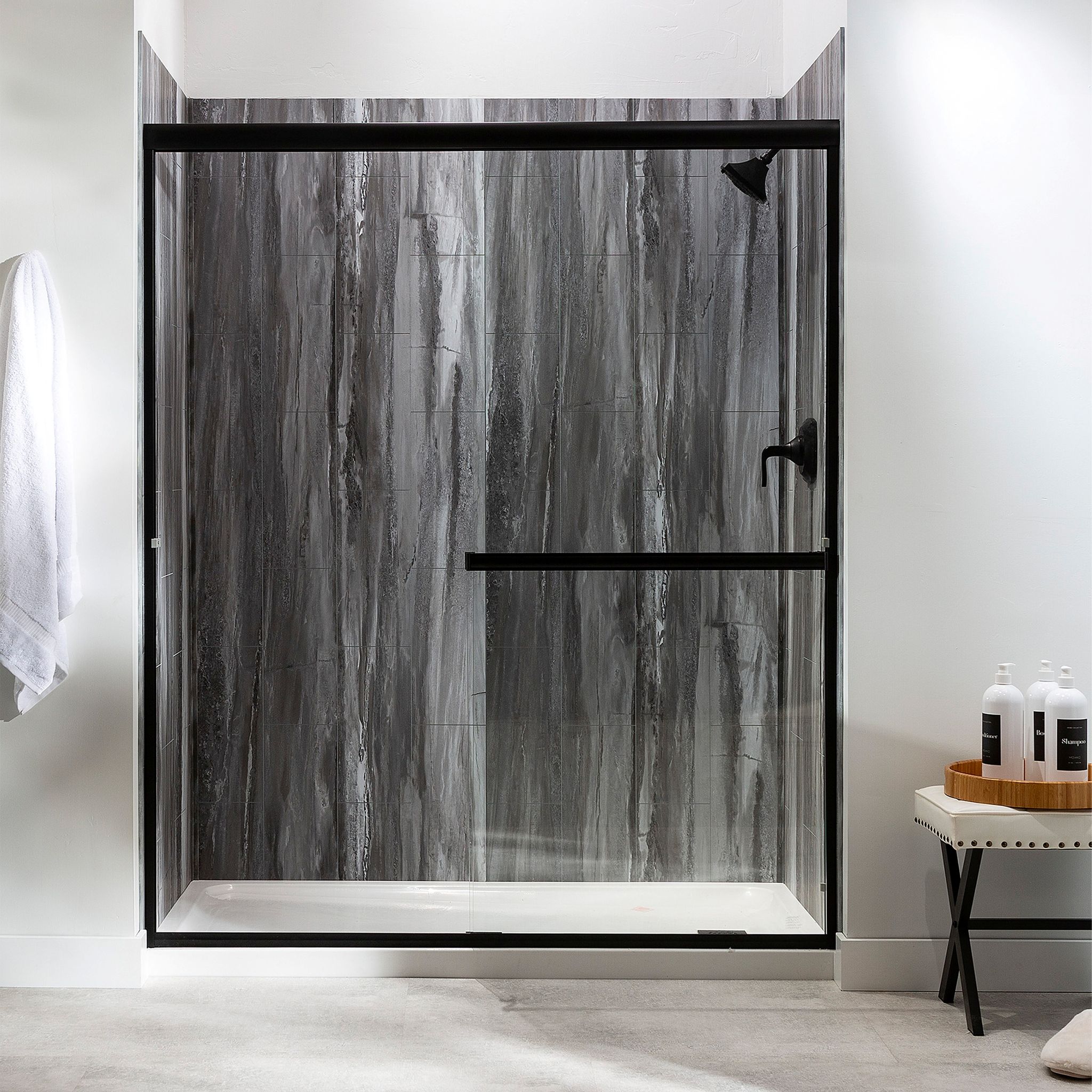Hermitage Granite Shower Wall Kit 32x60x78 | Clon Digital Tile Catalog