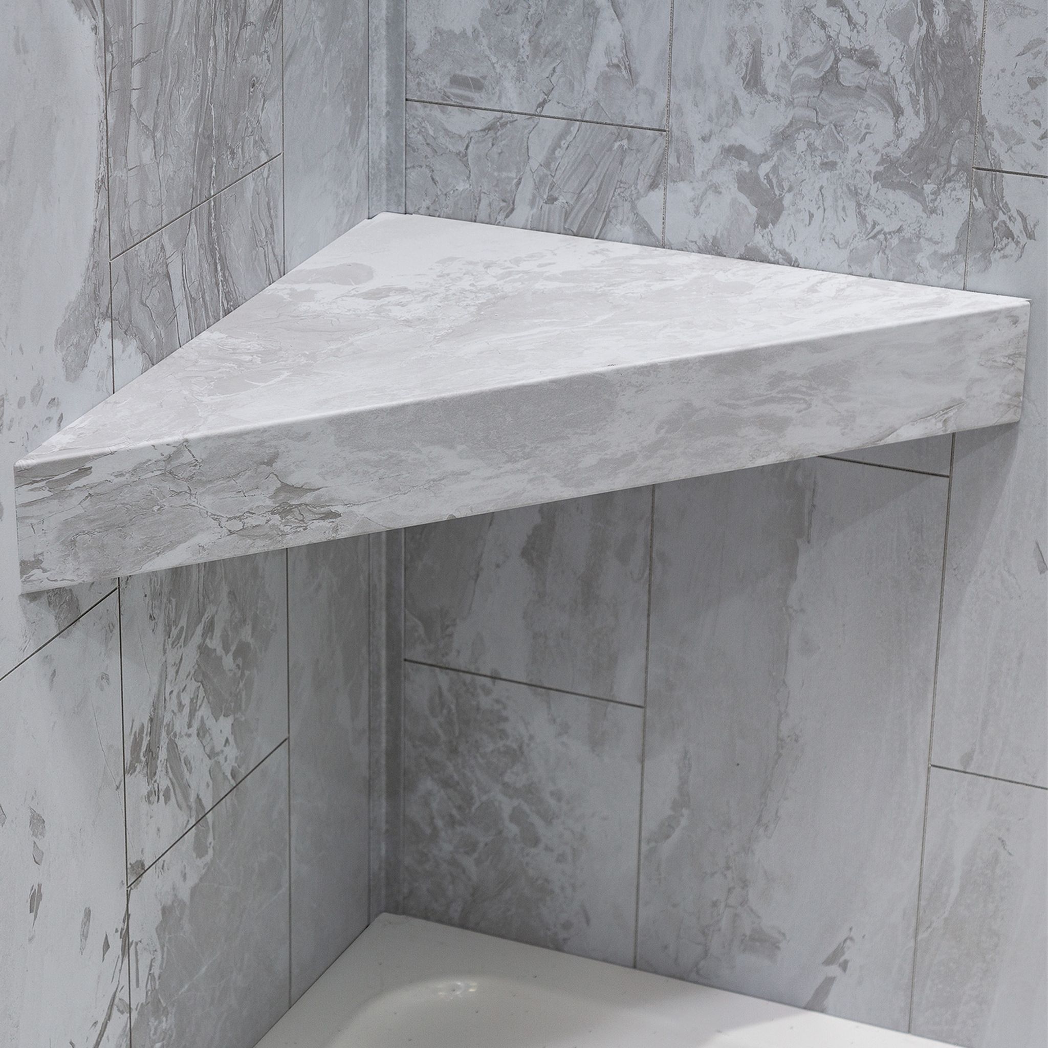 Iced Pewter Shower Bench 26x18.63x3 | Clon Digital Tile Catalog