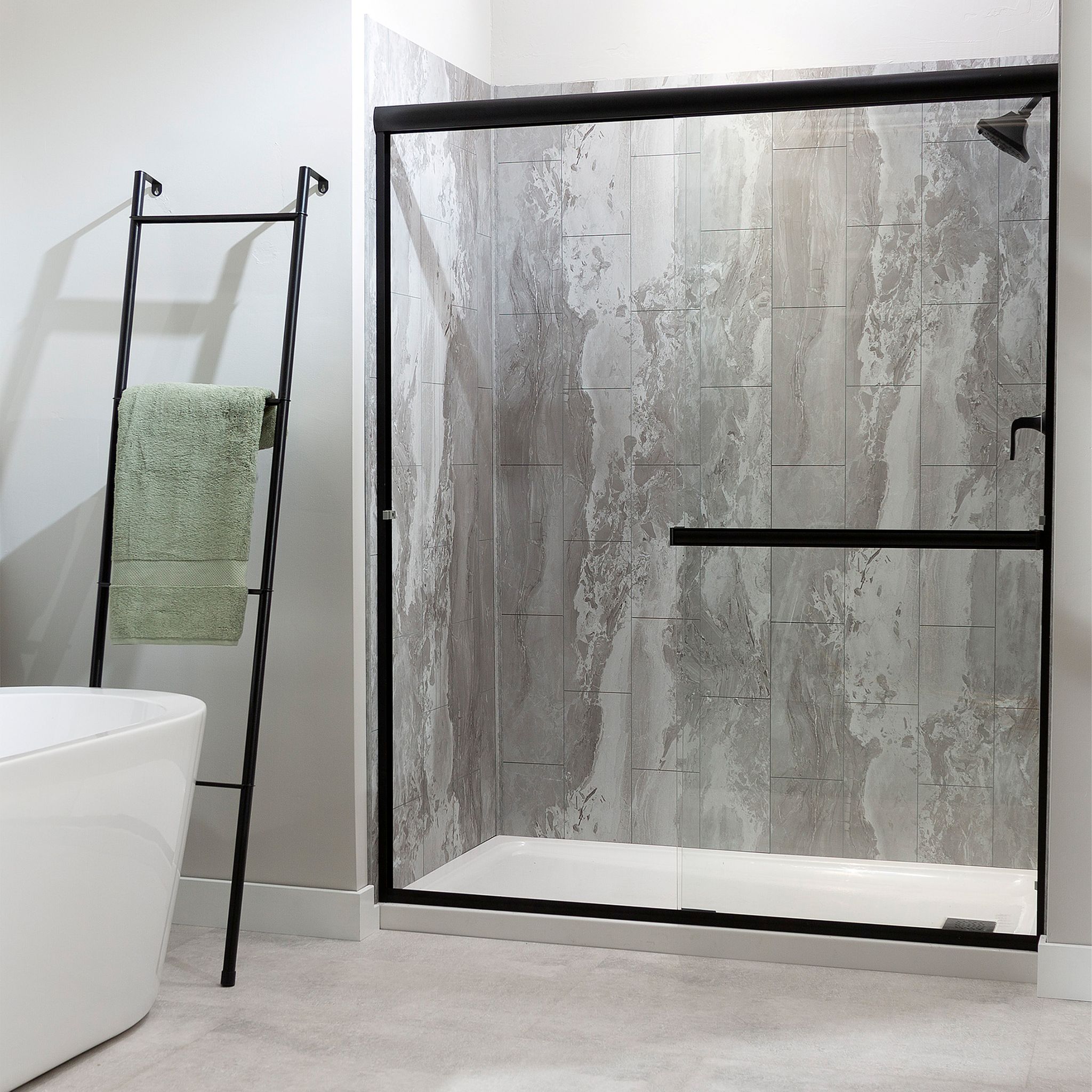 Smoky Sky Shower Wall Kit 36x36x78 | Clon Digital Tile Catalog