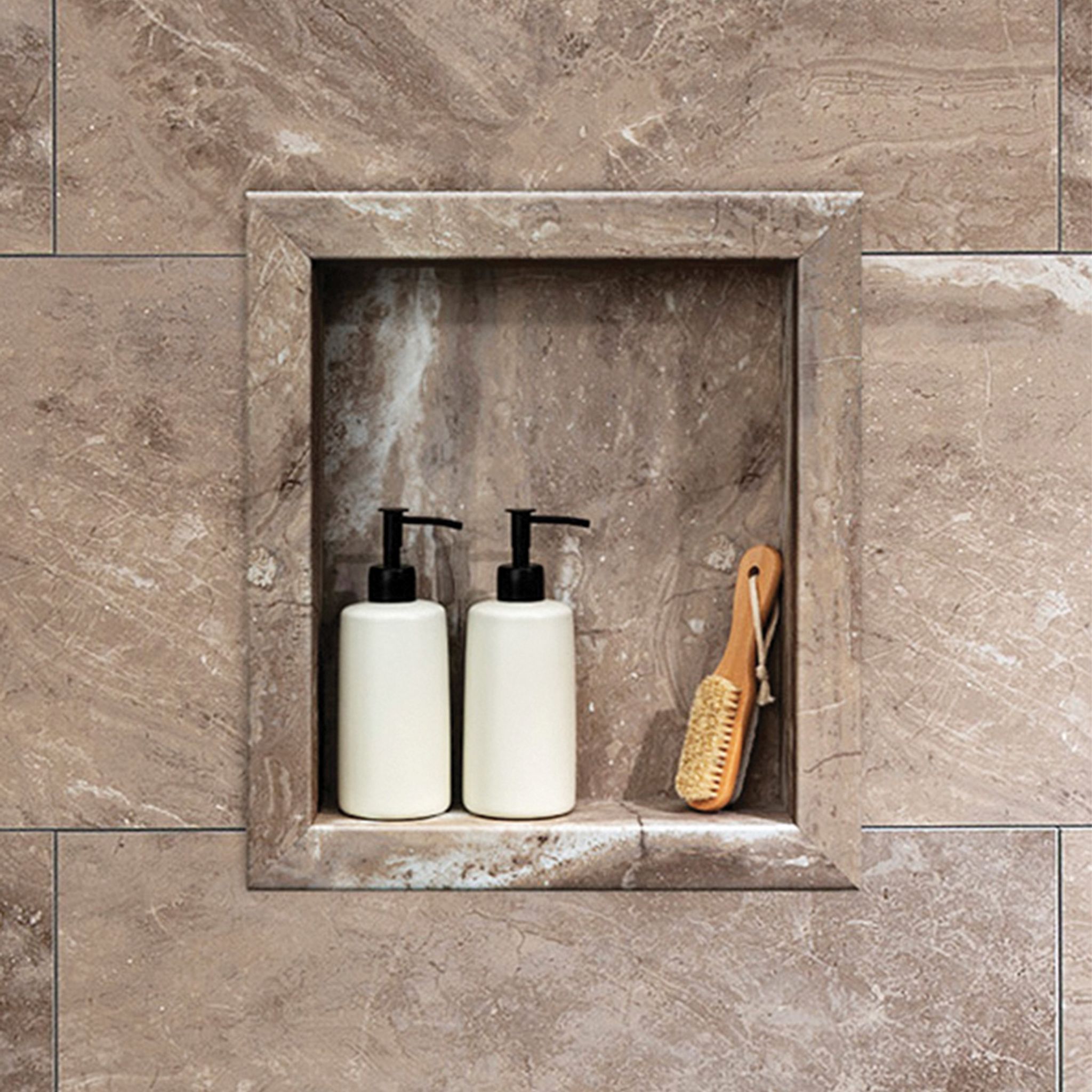 Venetian Marble Shower Niche 14.5x12 Inside | Clon Digital Tile Catalog