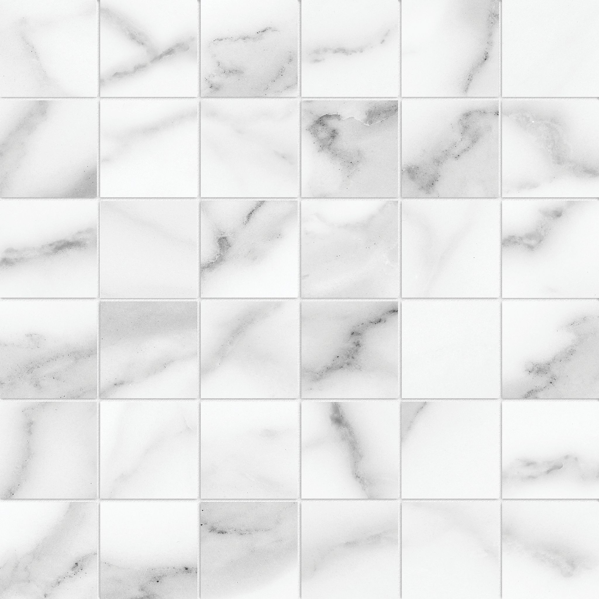 Florence 2X2 Statuario Matte Mosaic | Clon Digital Tile Catalog