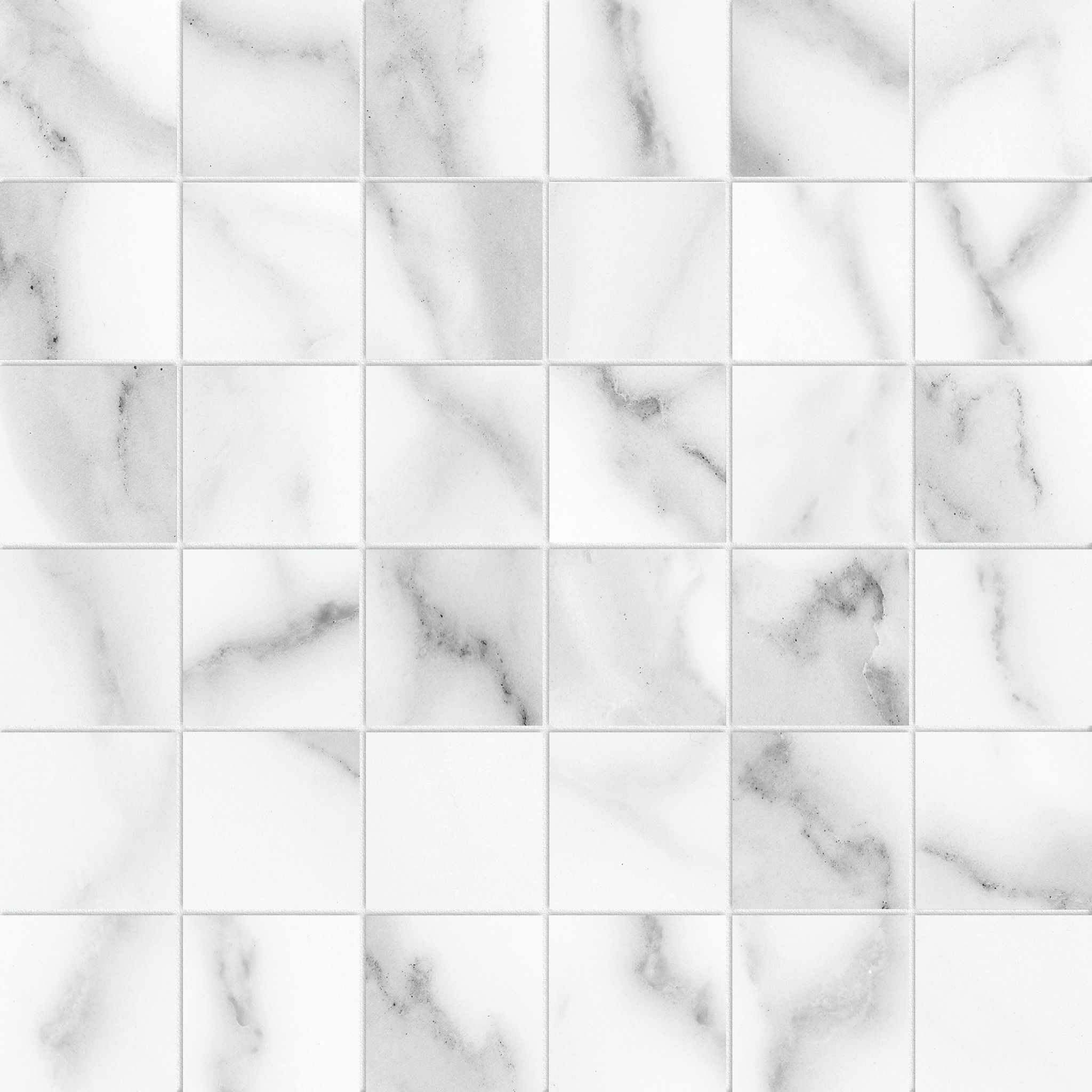 Florence 2X2 Statuario Matte Mosaic | Clon Digital Tile Catalog