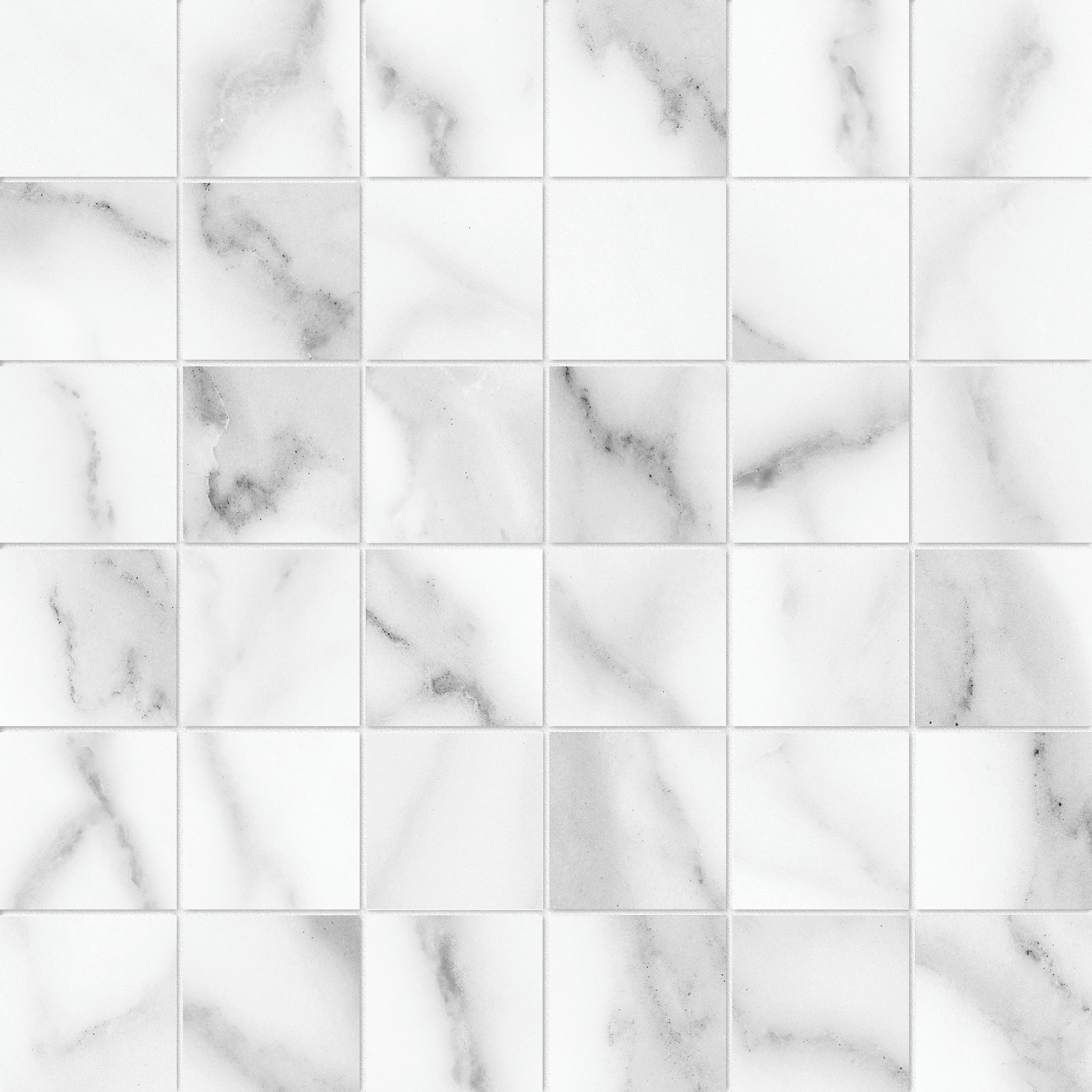 Florence 2X2 Statuario Matte Mosaic | Clon Digital Tile Catalog