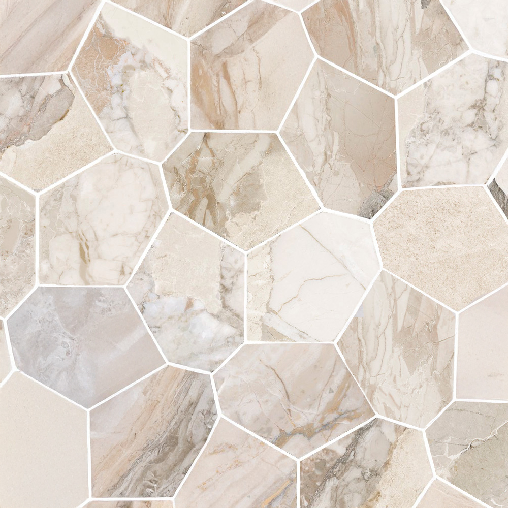 Dynasty Almond Polished/Matte 11X12 Eggs Mosaic | Clon Digital Tile Catalog
