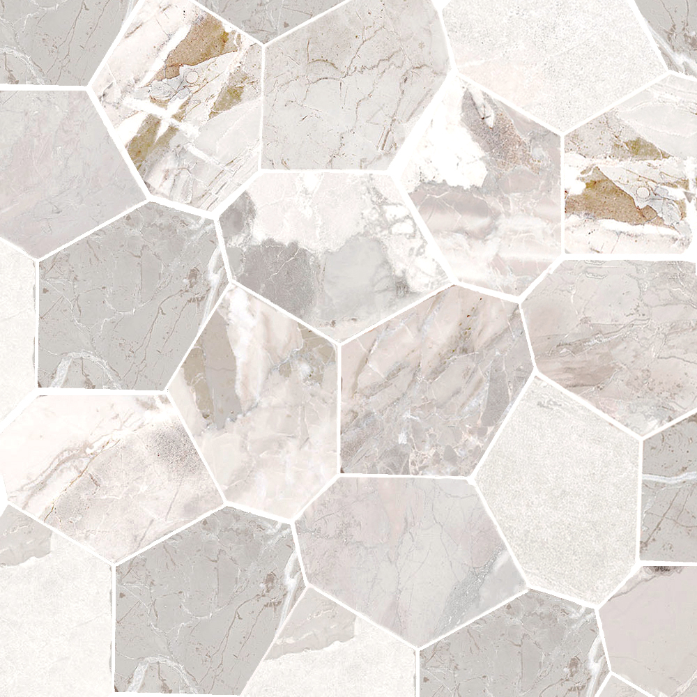 Dynasty White Polished/Matte 11X12 Eggs Mosaic | Clon Digital Tile Catalog