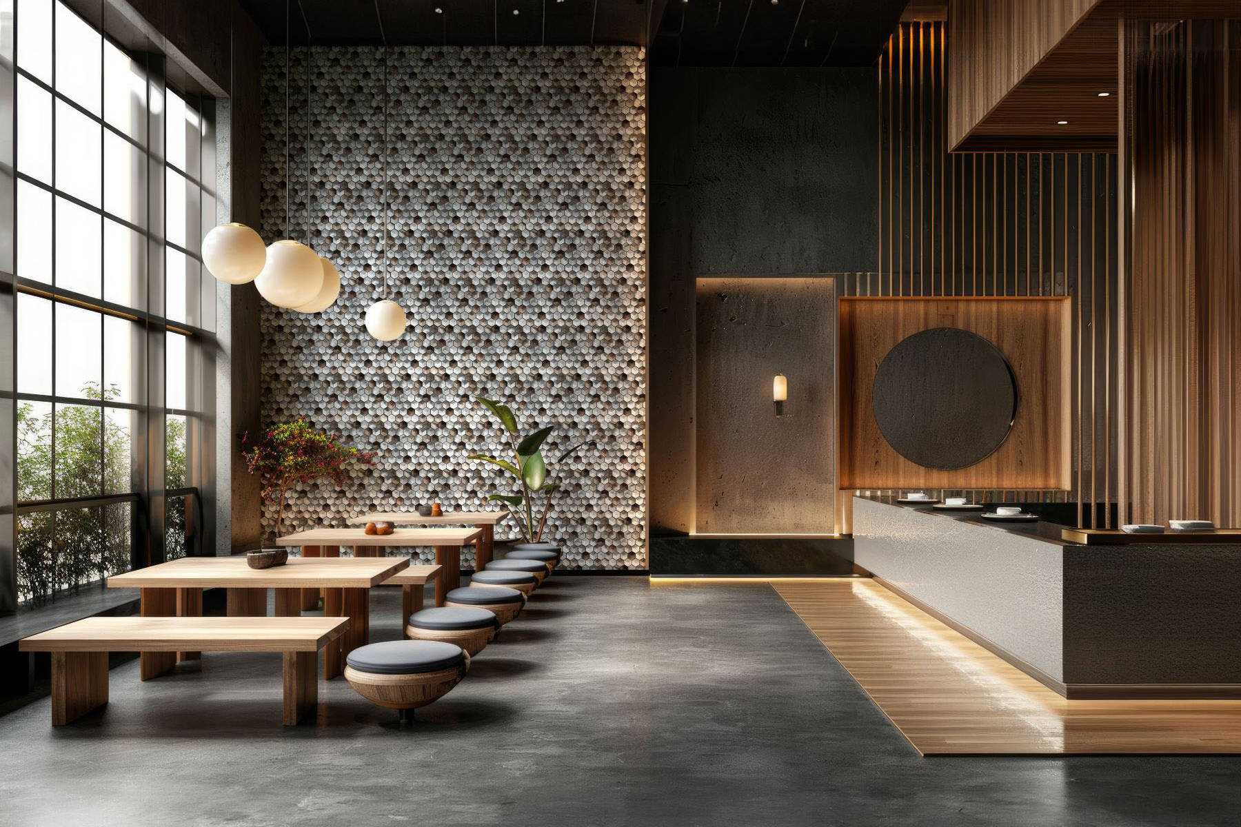 Aluminum Hexagon Silver Brown Mosaic | Clon Digital Tile Catalog