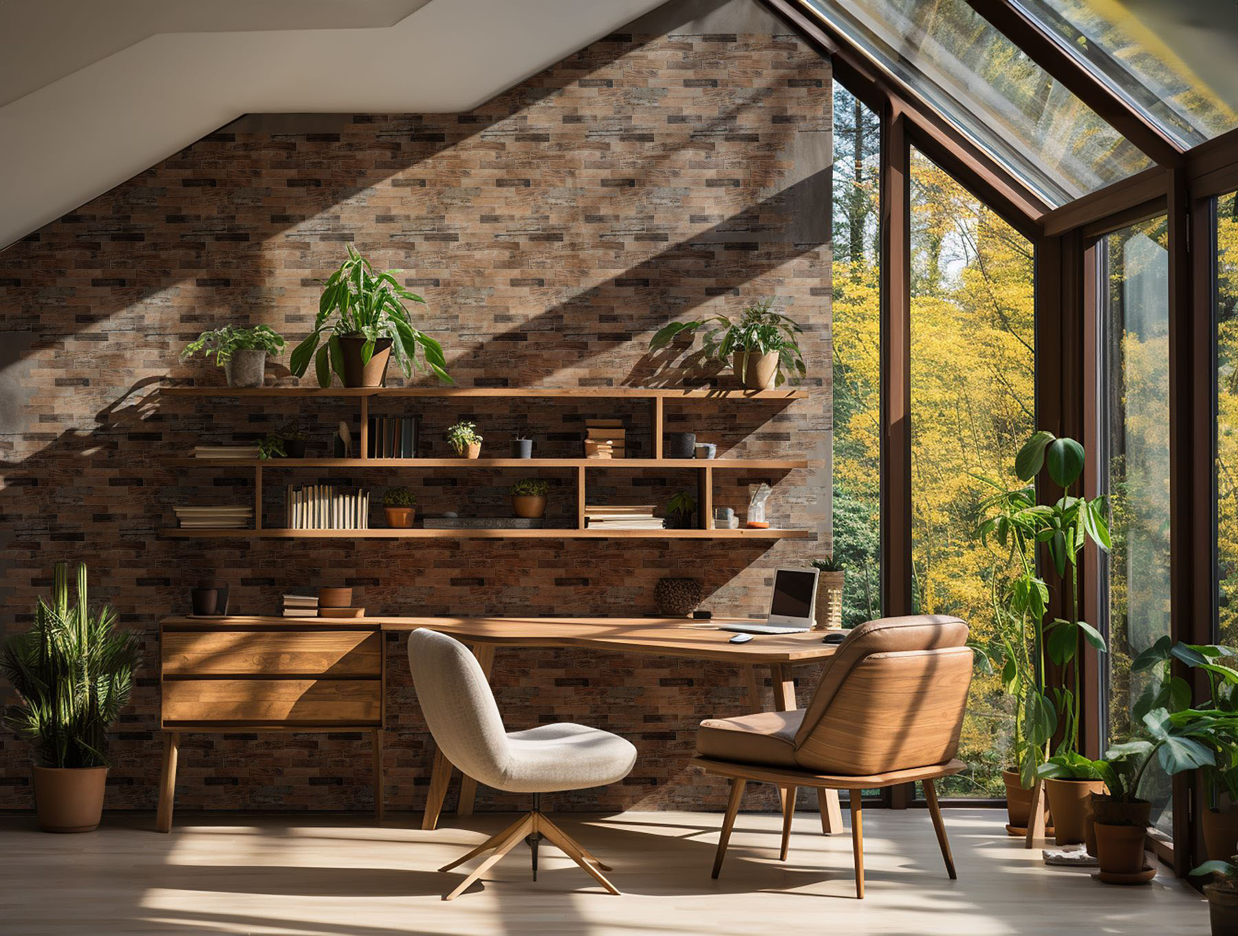 Beige Brown Mix Wood | Clon Digital Tile Catalog