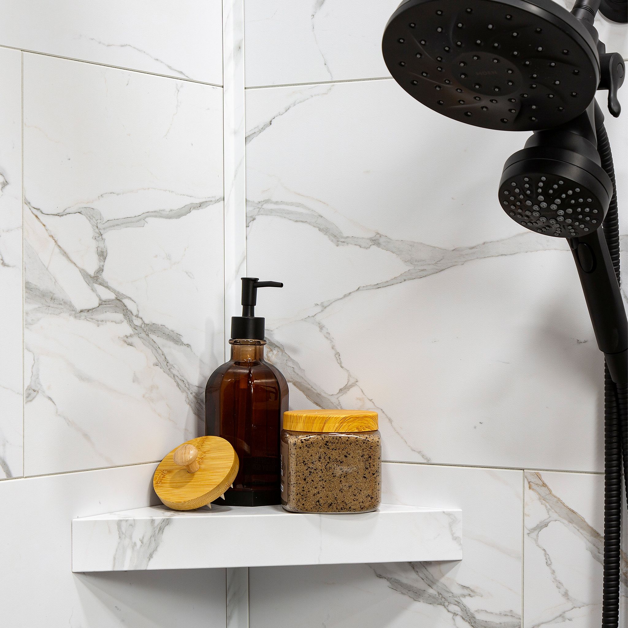 Carrara Marble Shower Shelf 14.56x7.12x2 | Clon Digital Tile Catalog