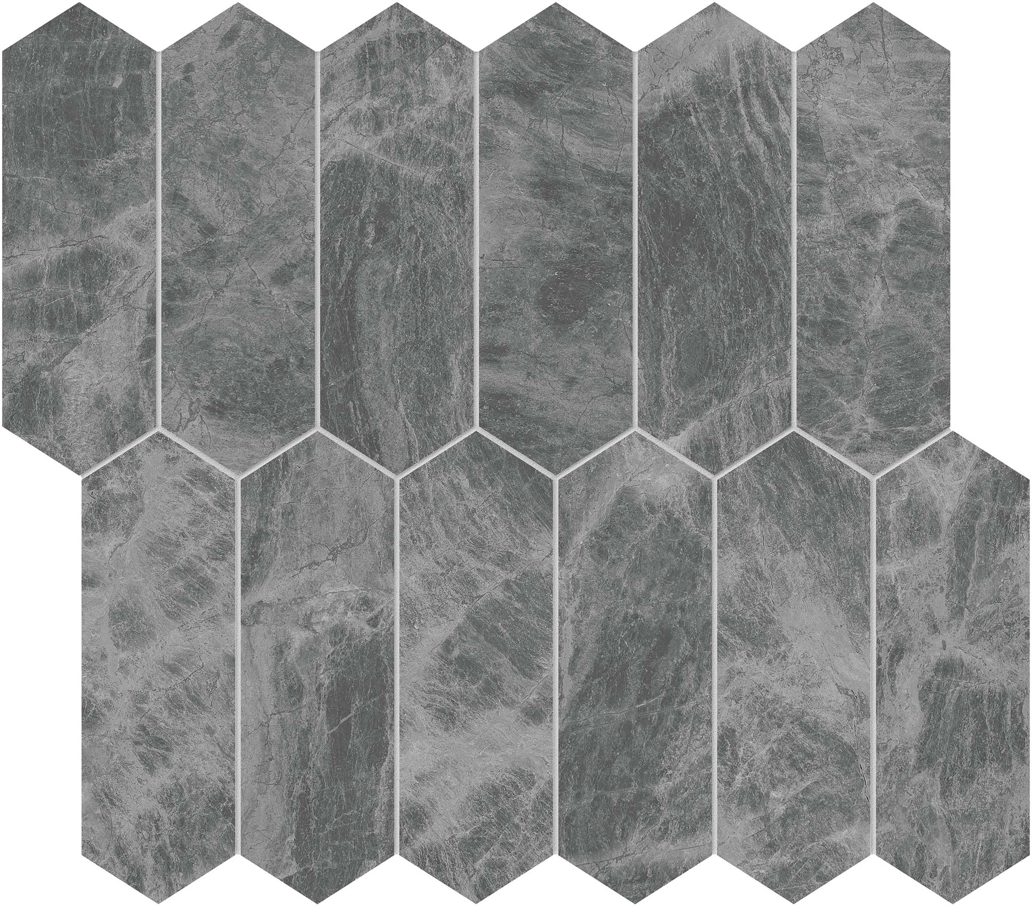 Gemma Mystique 2x6 Picket Mosaic | Clon Digital Tile Catalog