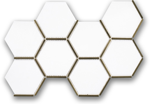 Gilded Hex Mosaic | Clon Digital Tile Catalog