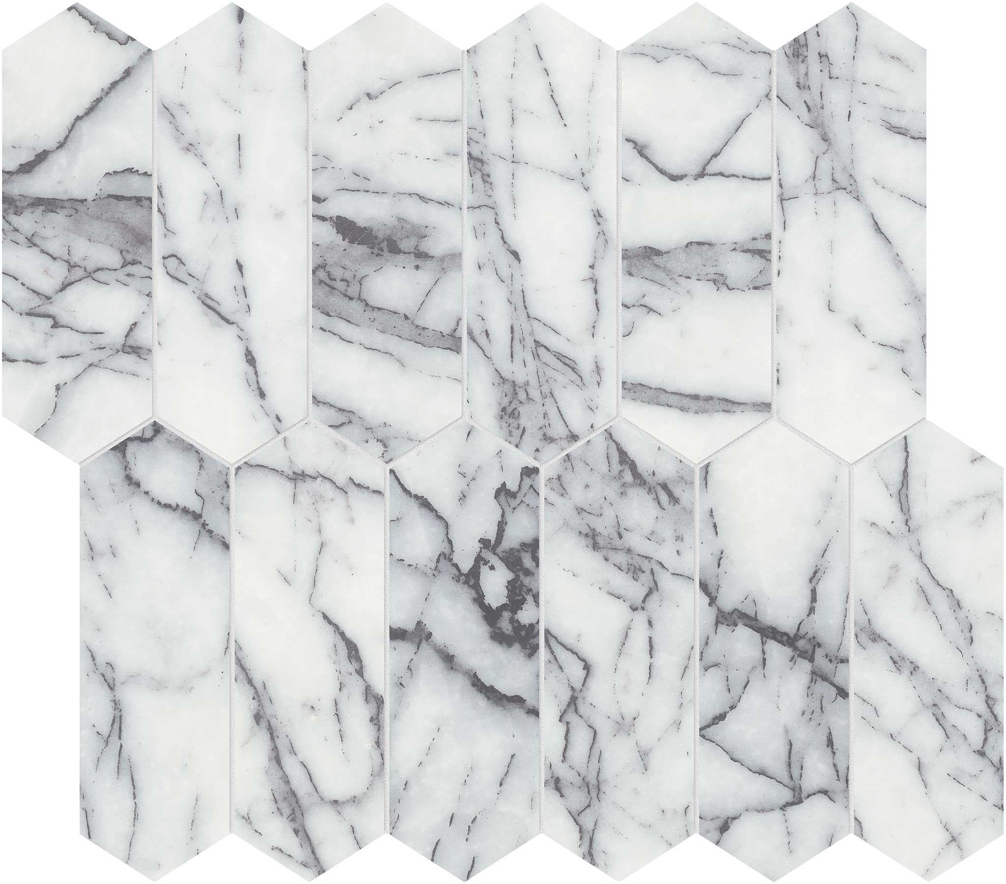 Lilac Volta 2x6 Picket Mosaic | Clon Digital Tile Catalog