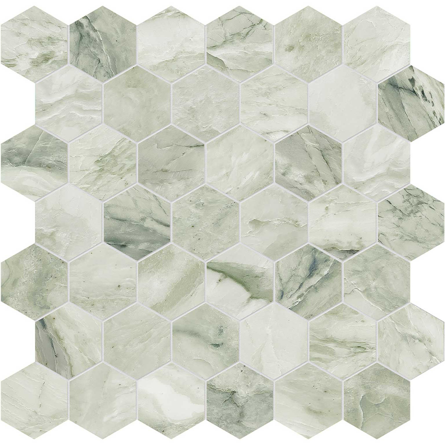 Moscato Argento 2 Hexagon Mosaic | Clon Digital Tile Catalog